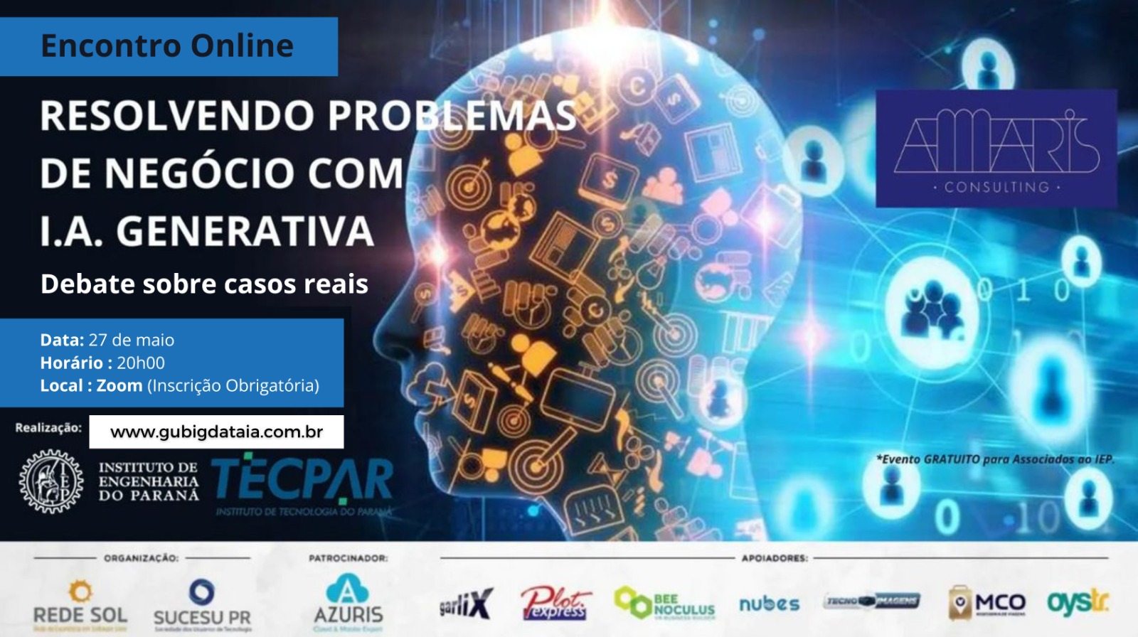 Encontro Online: 27 de maio - Tema: Resolvendo Problemas de Negócio com I.A. Generativa
