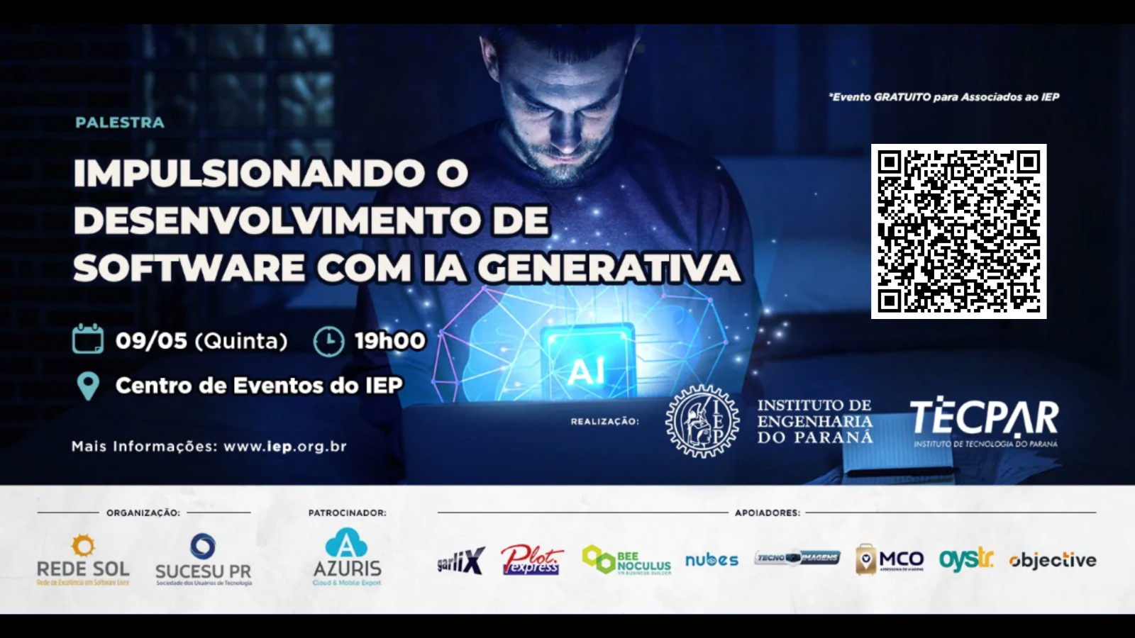 Encontro Presencial: 9 de maio - Tema: Impulsionando o Desenvolvimento de Software com IA Generativa