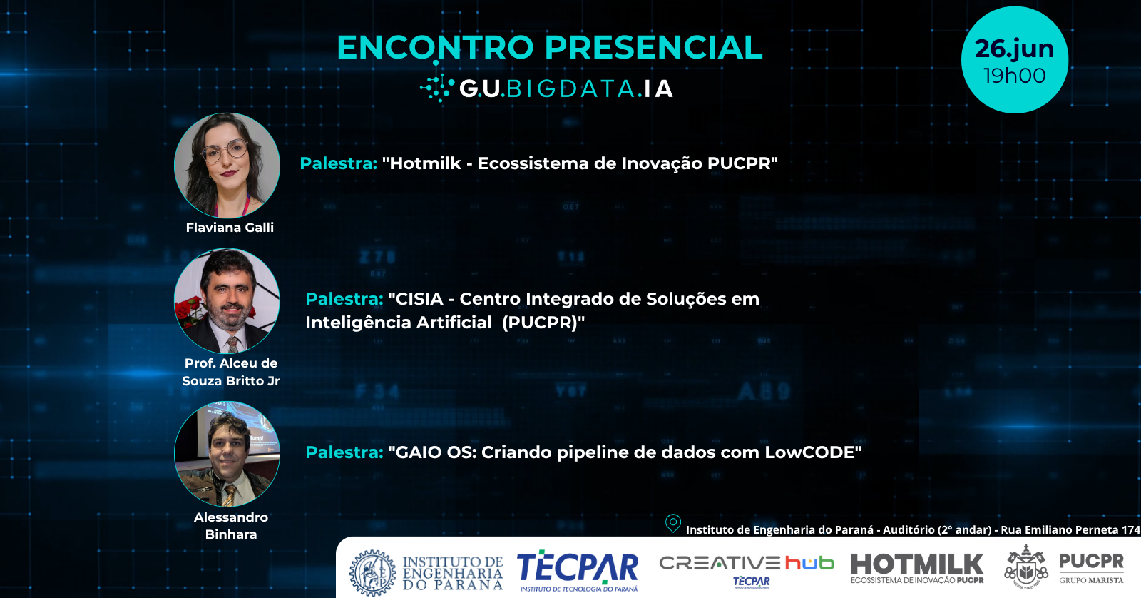 Encontro Presencial GU Bigdata - 26 de Junho no IEP
