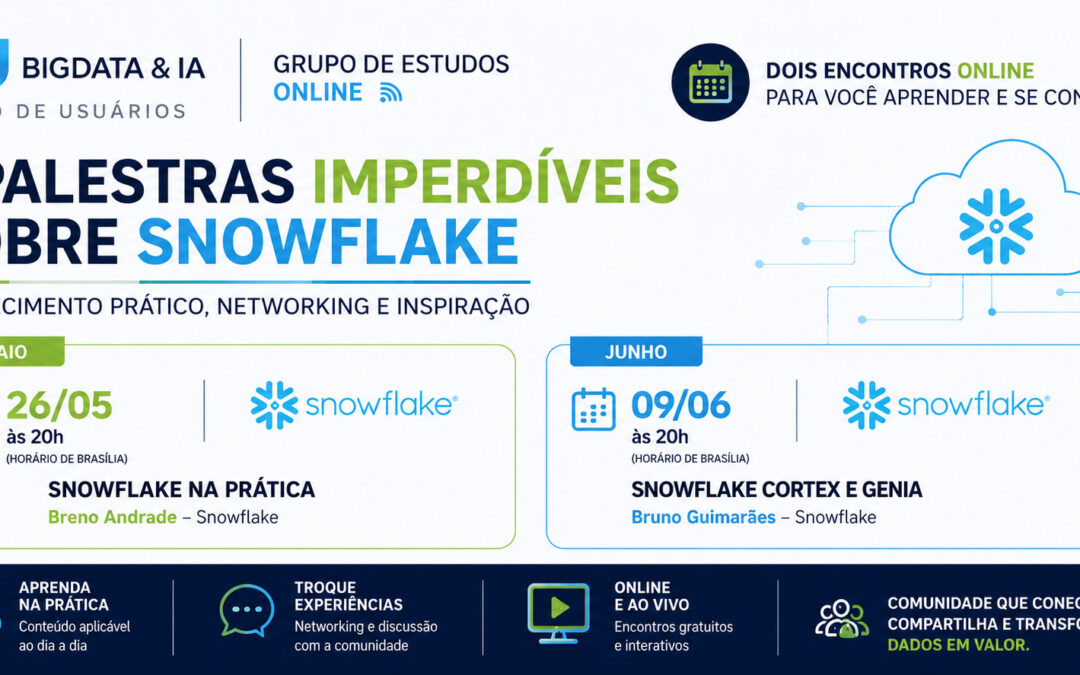 Trilha Snowflake no Grupo de Estudos Online do GU BigData & IA – 26 maio 20h