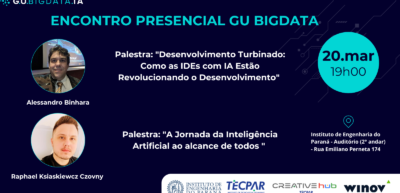 Encontro Presencial: 20 de Março – Palestra: “Desenvolvimento Turbinado: Como as IDEs com IA Estão Revolucionando o Desenvolvimento” 