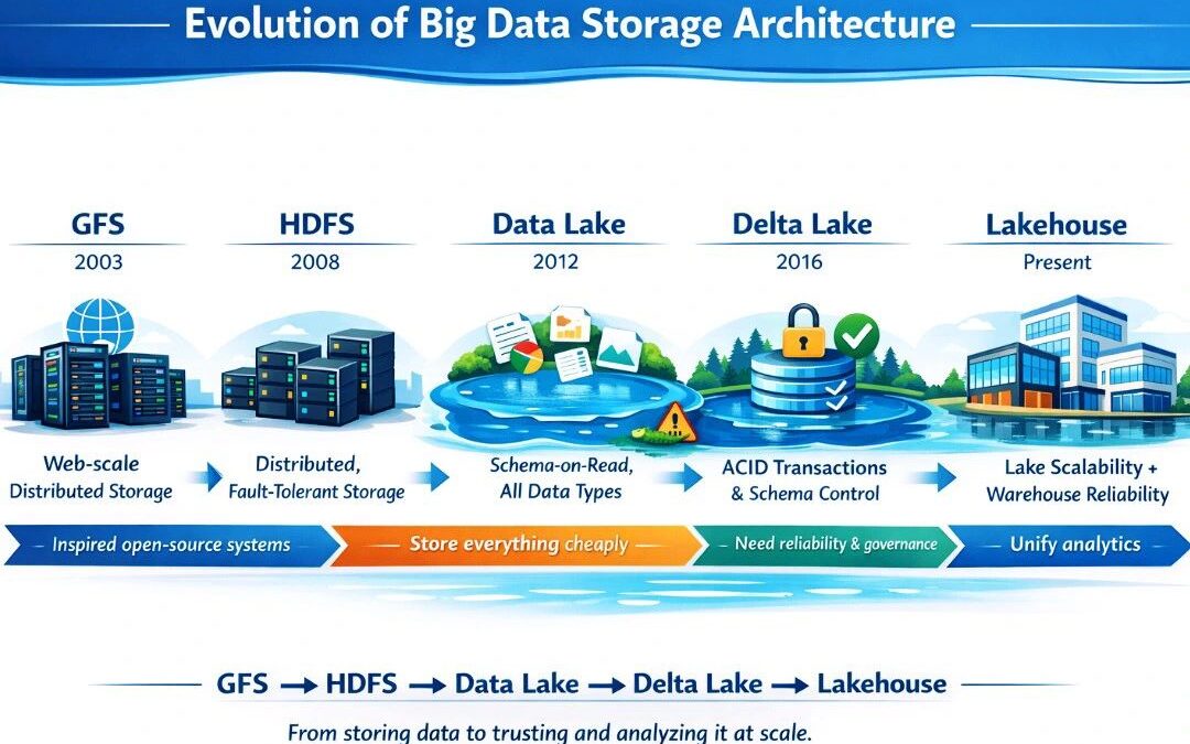 Evolução do armazenamento e arquitetura de Big Data