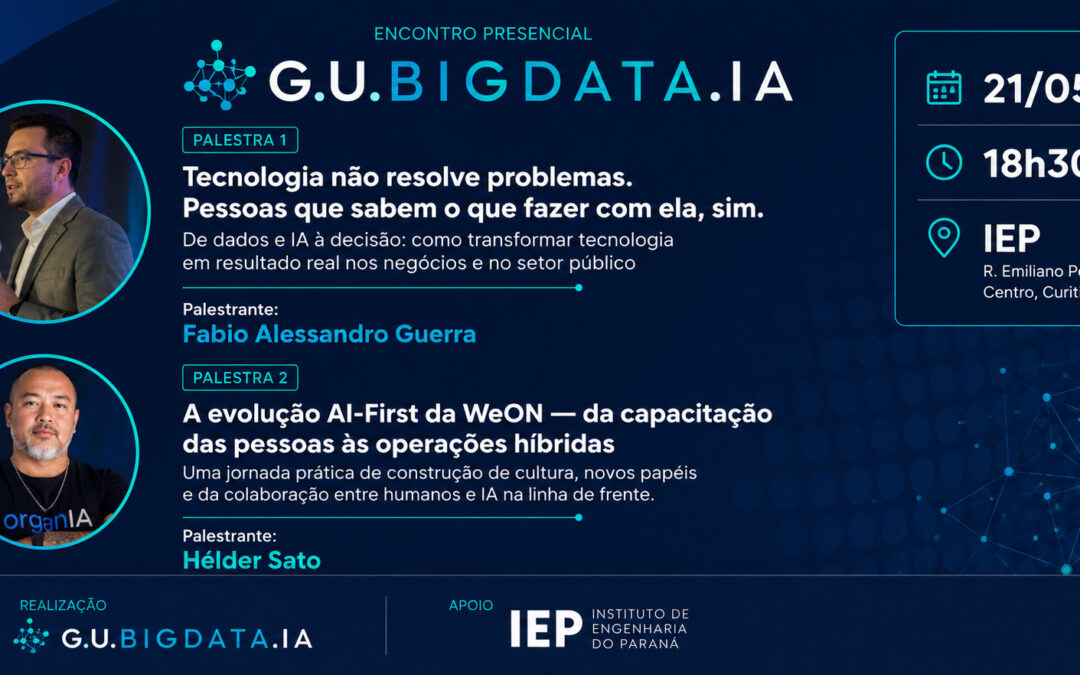 Encontro Presencial GU Big Data – 21 de maio: tecnologia, decisão e operações AI-First